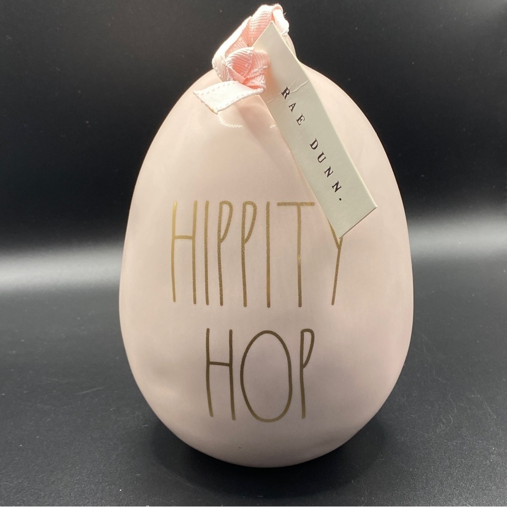 RAE DUNN Pink Hippity Hop Egg With Dimples